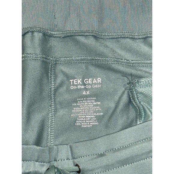 Tek Gear On-the-Go Gear Sage Green Performance Pants Plus Size 4X Drawstring - Picture 10 of 10